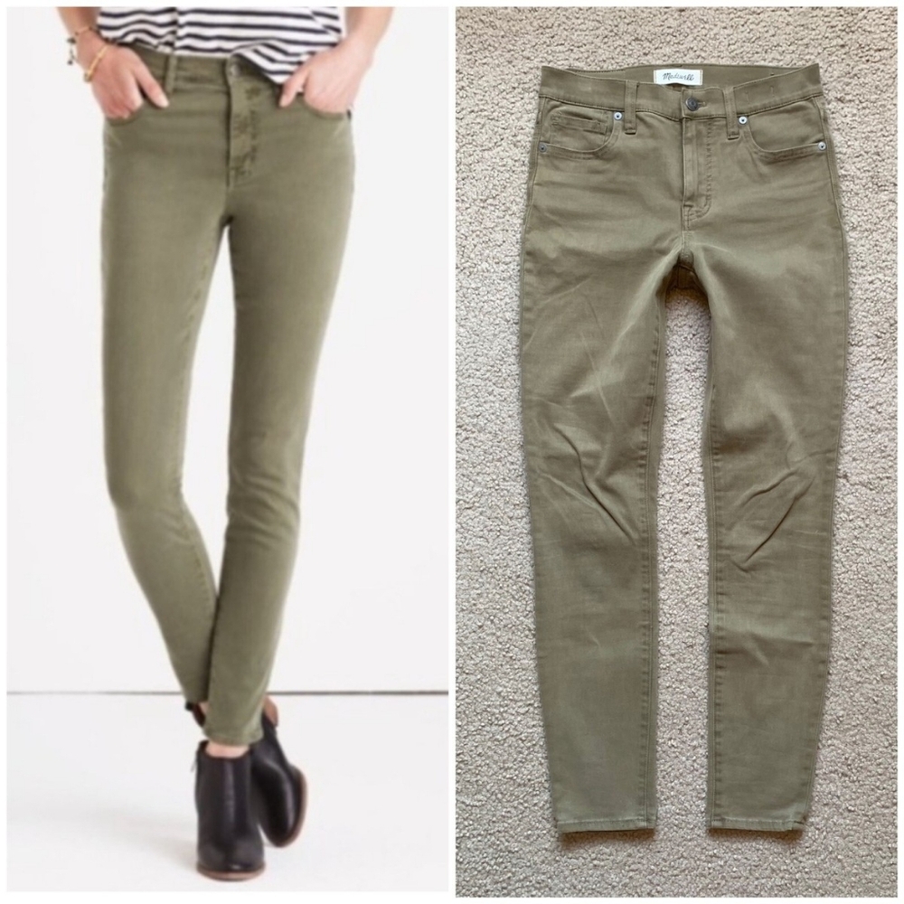 Madewell Olive Skinny Skinny Ankle Jeans